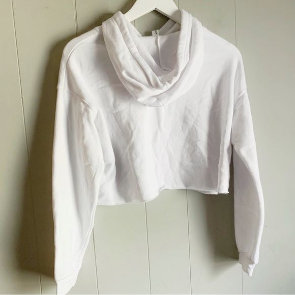 BELLA + CANVAS The Crop Hoodie White Fleece Collection Dance Graphic Top Small - Picture 2 of 3